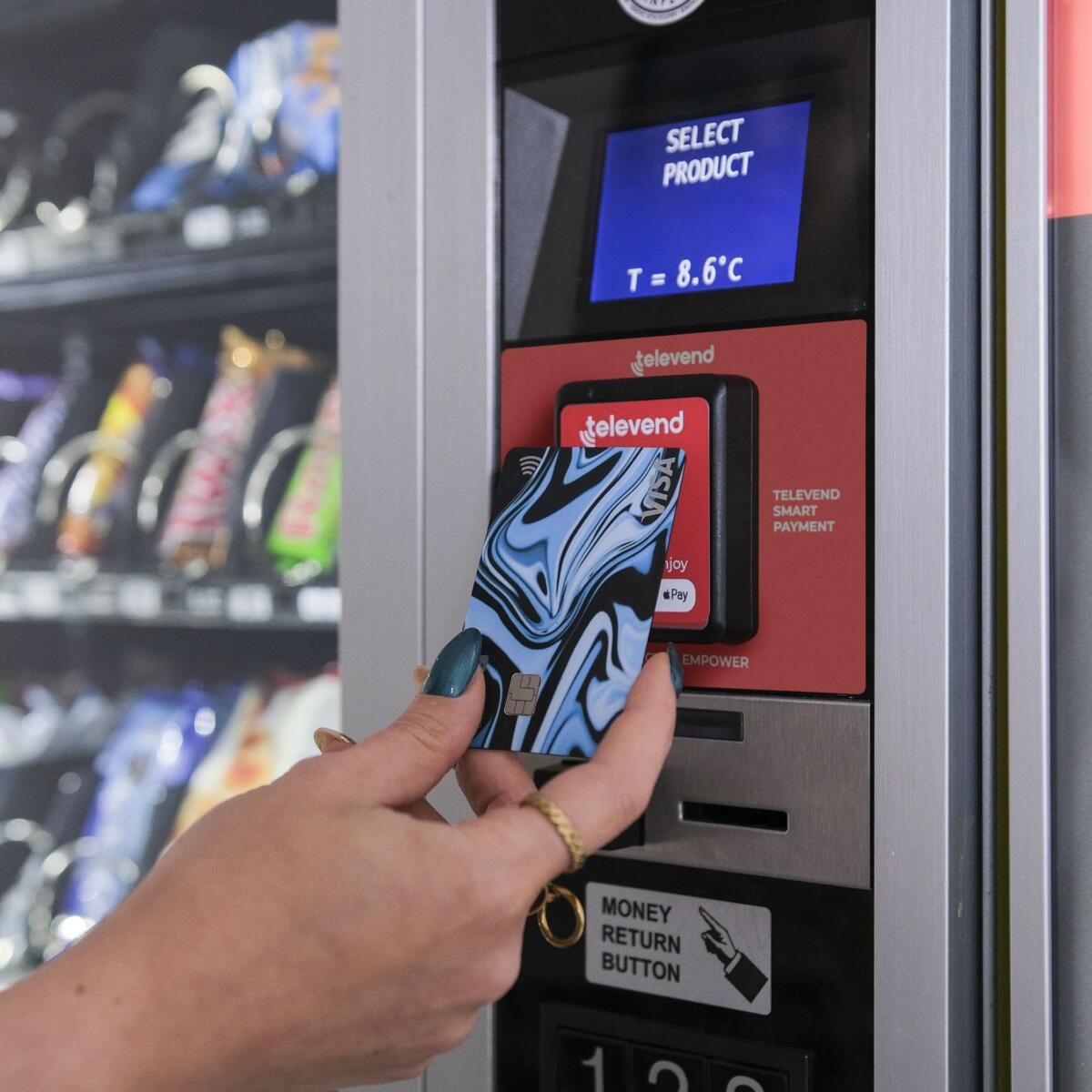 Pay with your credit card at vending machines