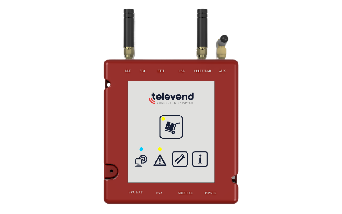 Televend-Box-T-42-small-box Televend Box T42 that works as a Master in MDB, EXE, BDV, and CSI/CCI protocols. The box generates its own DTS/DEX files, reads and writes DTS/DEX to the machine to pick up real-time errors and change prices.
