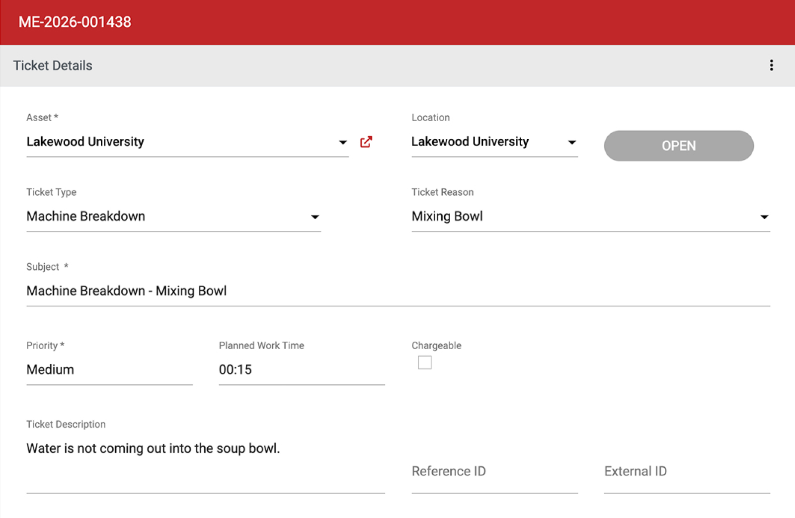Receive tickets directly to the ticket stream based on the machine events, errors, or warnings.