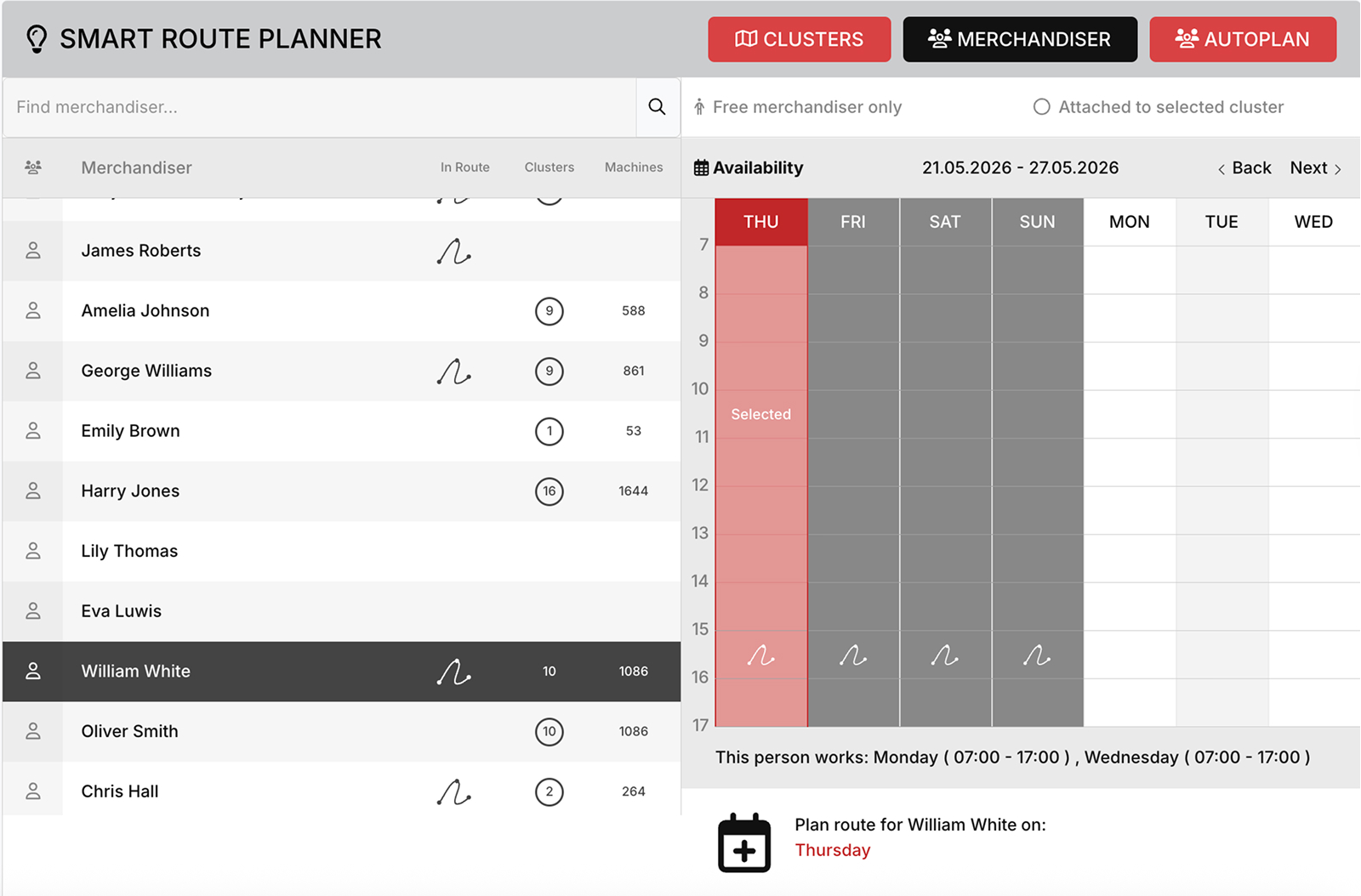 Televend-Cloud-Dynamic-Routing-smart-route-planner-fillers redict the whole week’s visits in advance, and plan better by visiting just the right machine at just the right time.