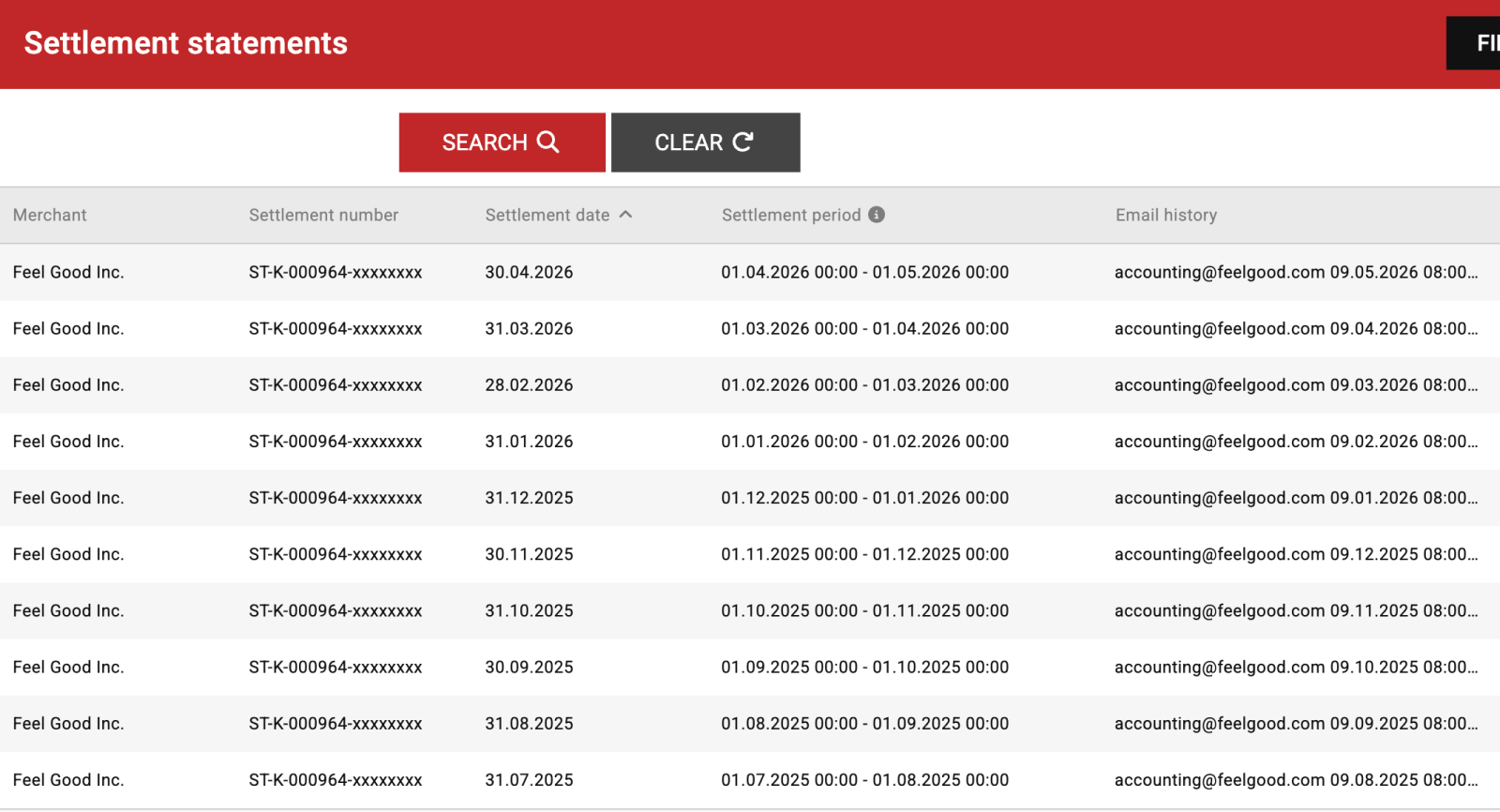 Gain detailed insights into all payment methods over a selected period, with aggregated data by vending machine, including machine name, location, and external ID.