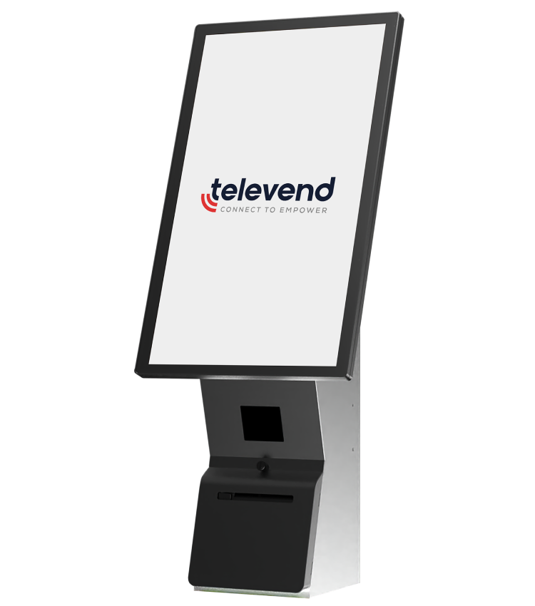 Televend's micro market kiosk for the self-checkout.
